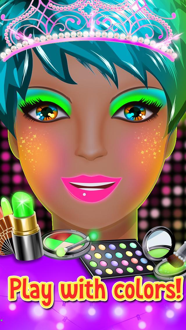 Glow in the Dark Neon Makeup