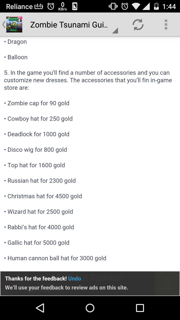 New Zombie Tsunami Guide