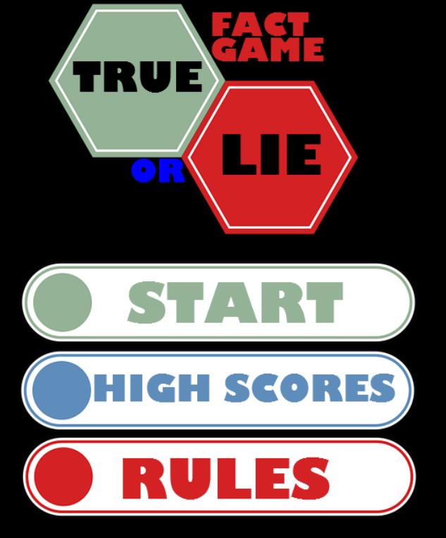 True or lie trivia fact game