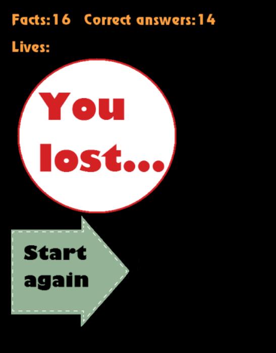 True or lie trivia fact game