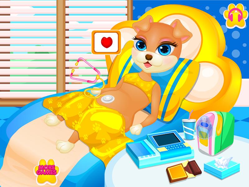 Dog birth animal games