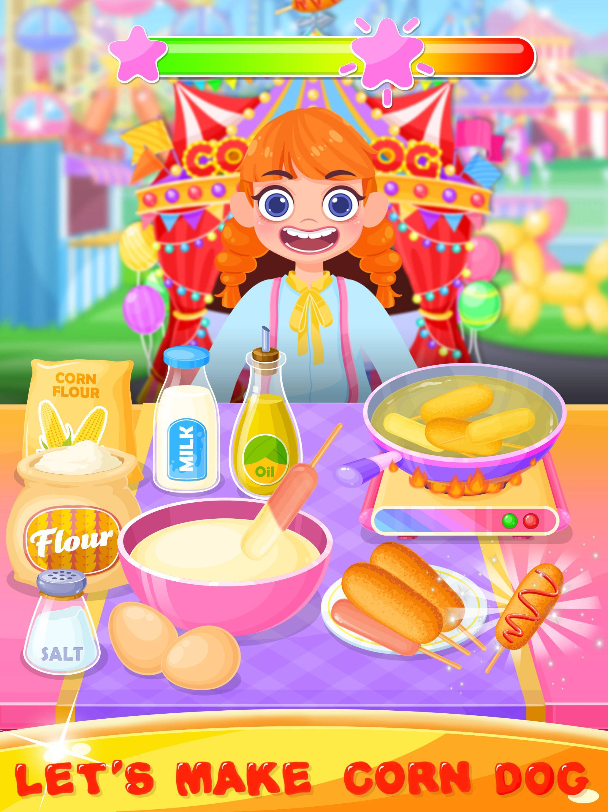 Carnival Street Food - Corn Dog & French Fries