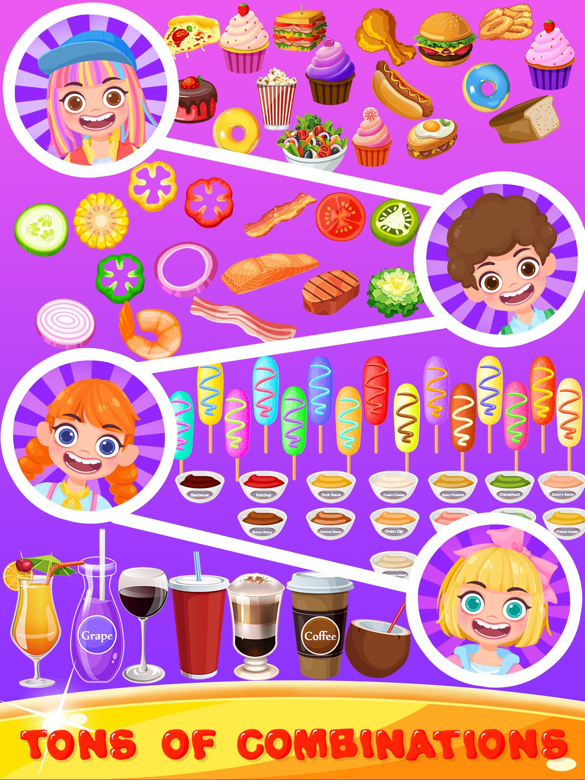 Carnival Street Food - Corn Dog & French Fries