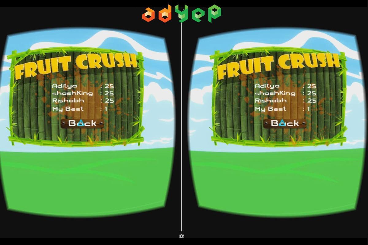 Fruit Crush VR Game