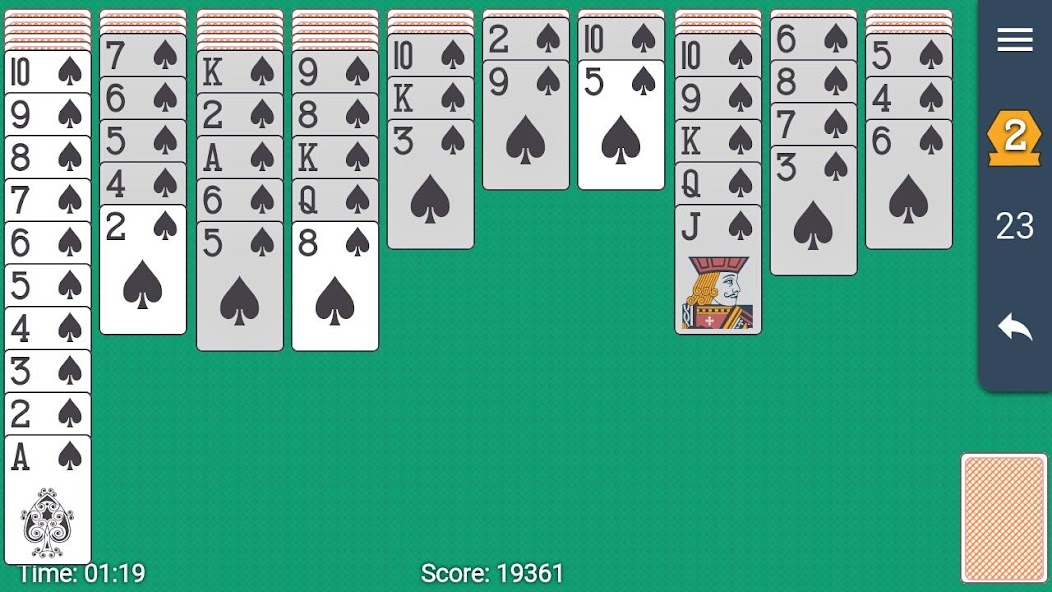 Spider Solitaire One Suit