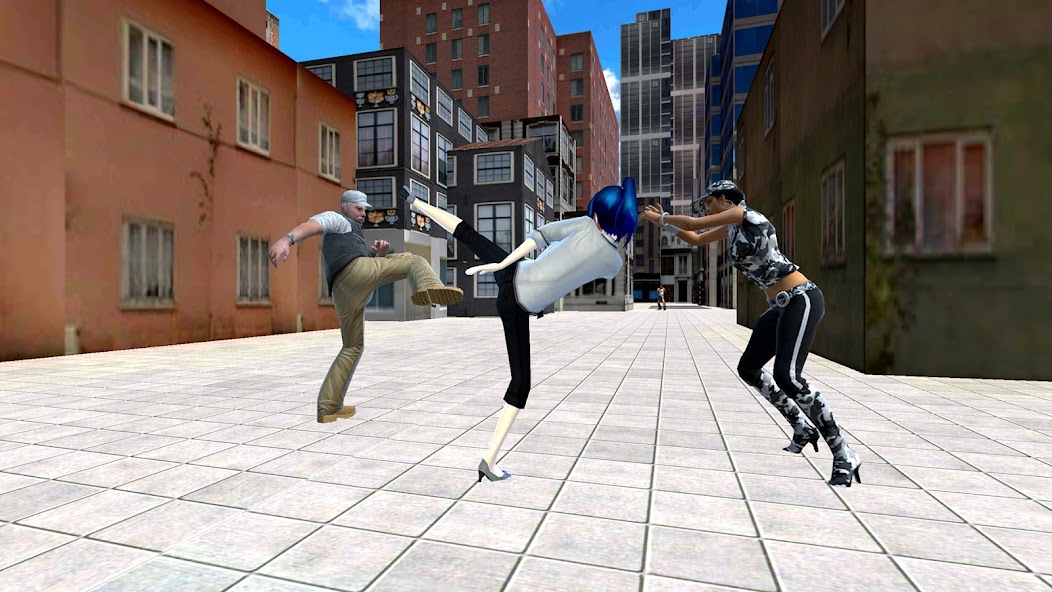 School Girl Fight Gangster